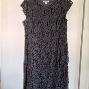 Plum lace dress with cap sleeves